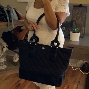 Burberry Black Quilted Tote